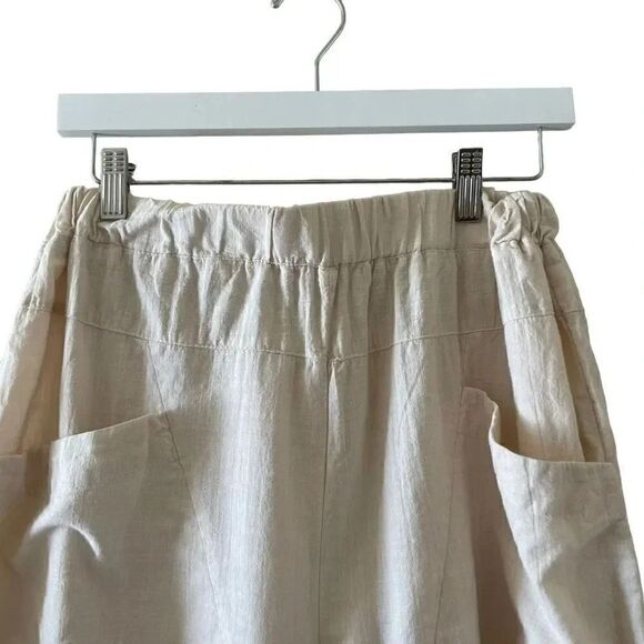 Zanzea Collection Ivory Elastic Waist Pull On Wide Leg Y2K Capri High SZ L #1274 - Picture 2 of 15